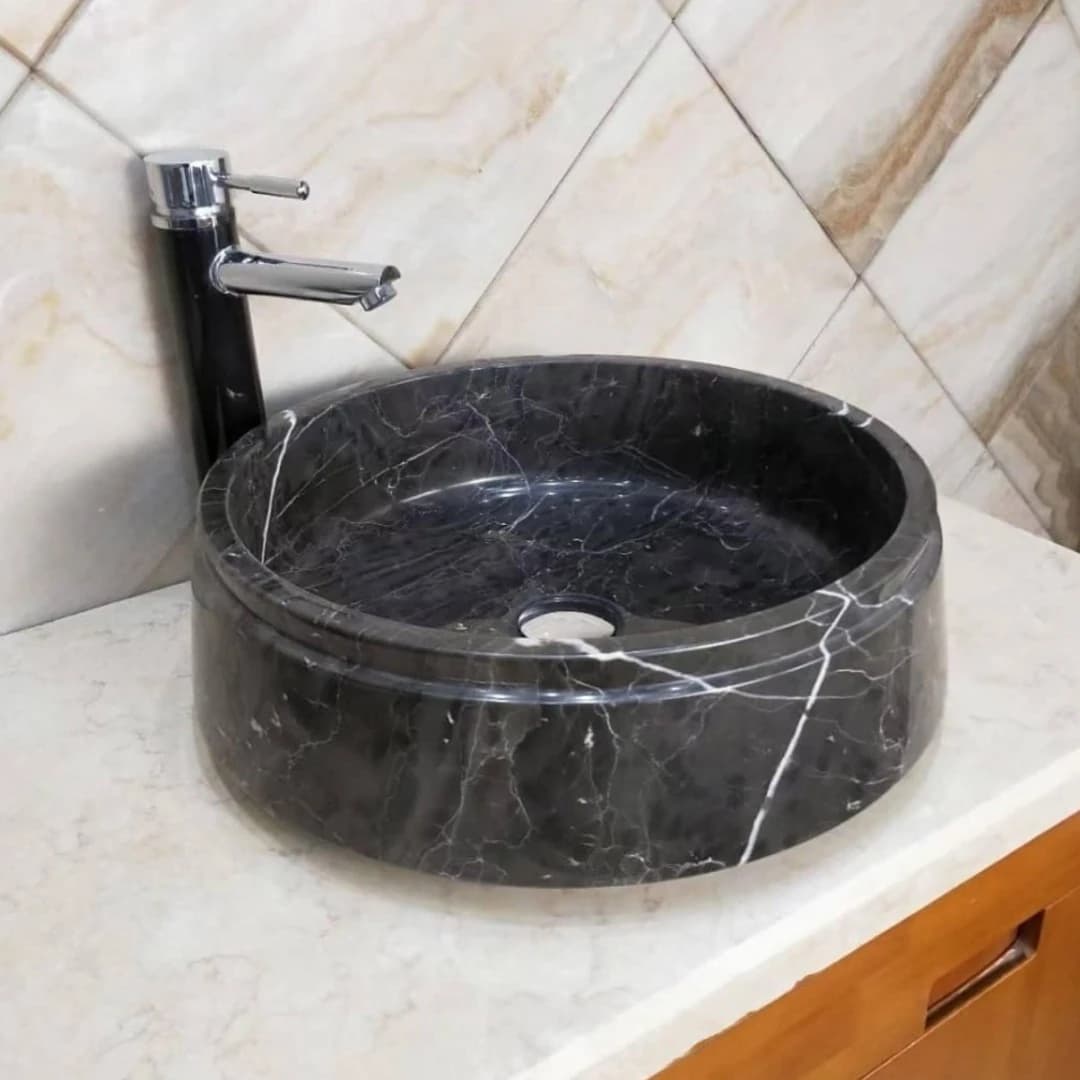 Toros Siyahı Fuga Mermer Lavabo 2