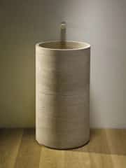 Traverten Silindir Dikey Mermer Lavabo 2