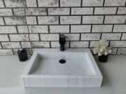 Beyaz Bevel Mermer Lavabo 2