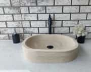 Traverten Oval Mermer Lavabo 4