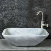 Gri Deep Köşeli Mermer Lavabo 1