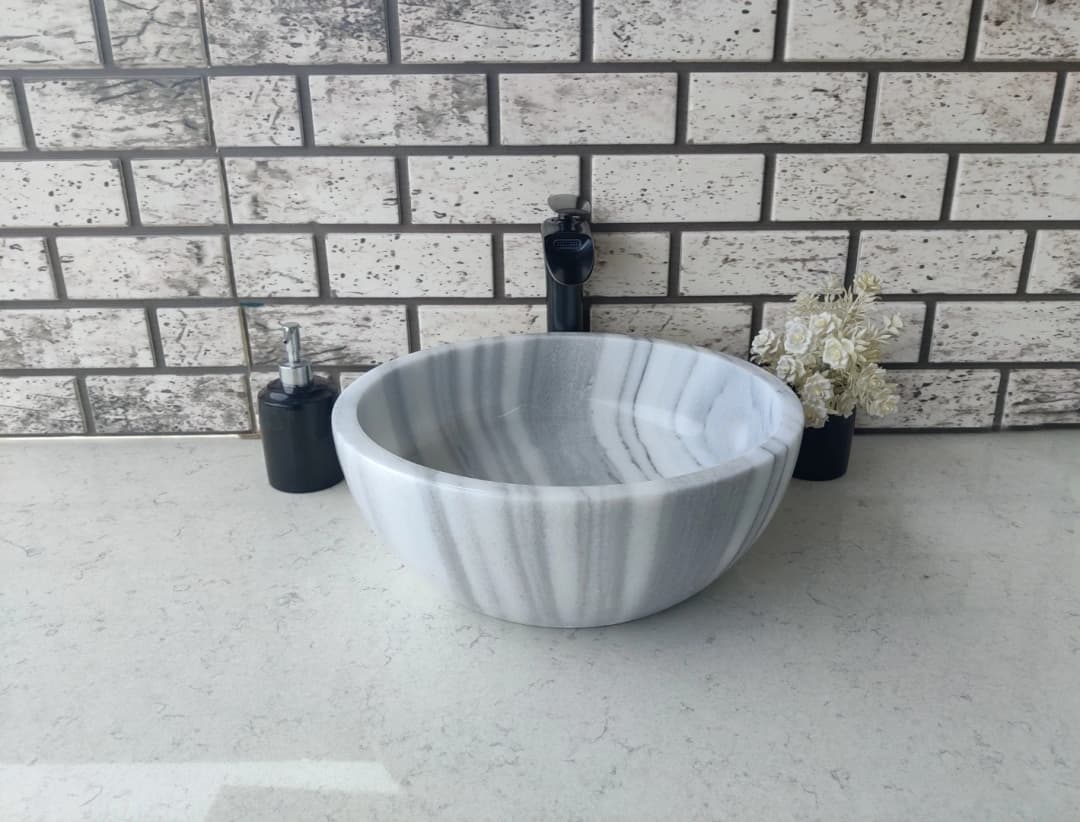 Lined Çanak Mermer Lavabo 1
