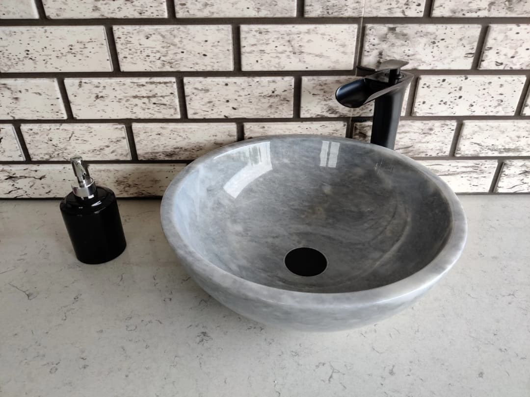Gri Çanak Mermer Lavabo 2