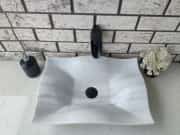 Beyaz Undate Mermer Lavabo 2
