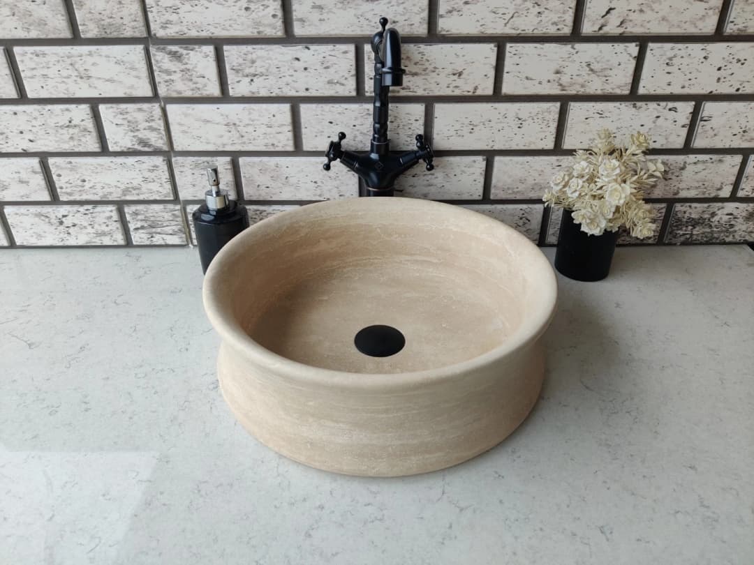 Traverten Thin Mermer Lavabo 2