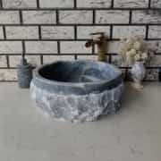 Gri Natural Patlatma Mermer Lavabo 3