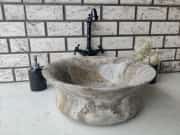 Silver Thin Mermer Lavabo 3