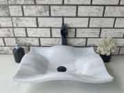 Beyaz Undate Mermer Lavabo 1