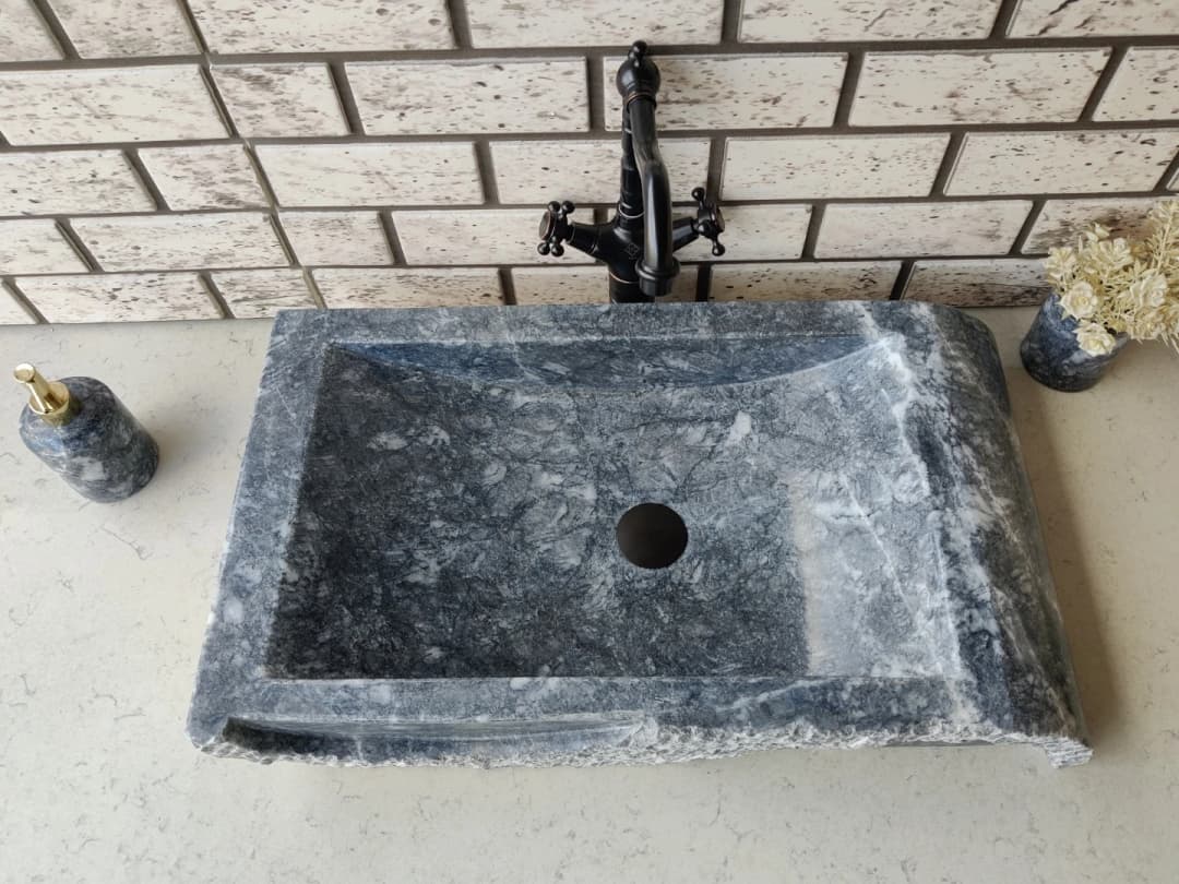 Karaca Siyahı Special Yay Mermer Lavabo 4