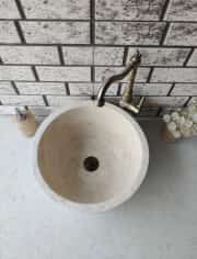Traverten Deep Taramalı Mermer Lavabo 3