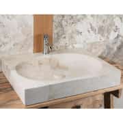 Traverten Deep Oval Mermer Lavabo 2