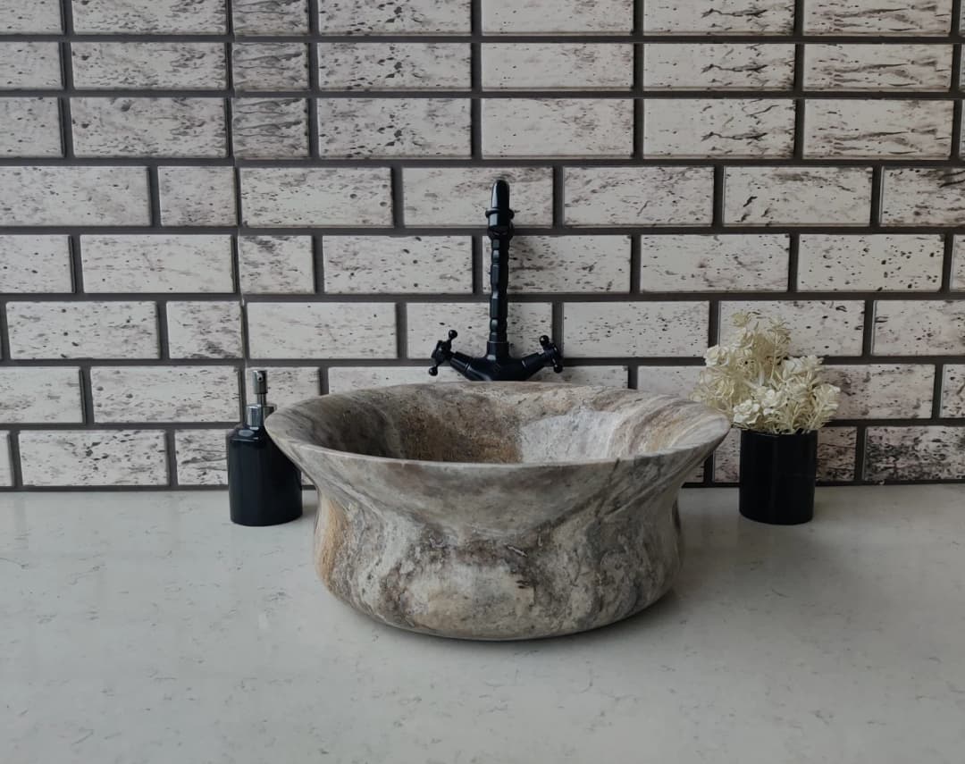 Silver Thin Mermer Lavabo 1