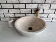 Traverten Çanak Mermer Lavabo 4