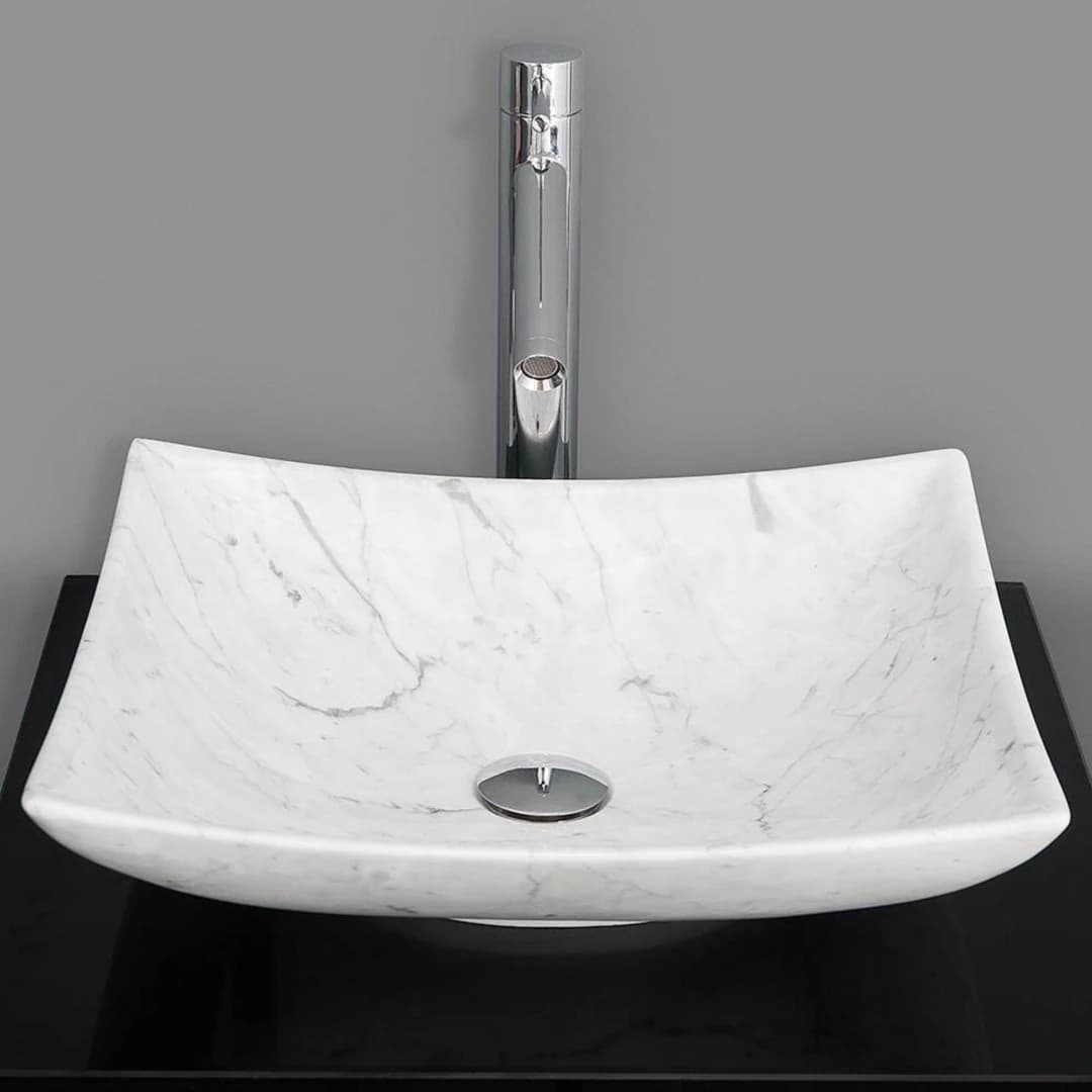 Beyaz Tekne Mermer Lavabo 3