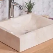 Bej Kare Yay Mermer Lavabo 4