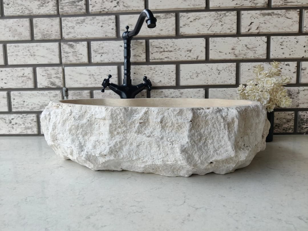 Traverten Messy Mermer Lavabo 3