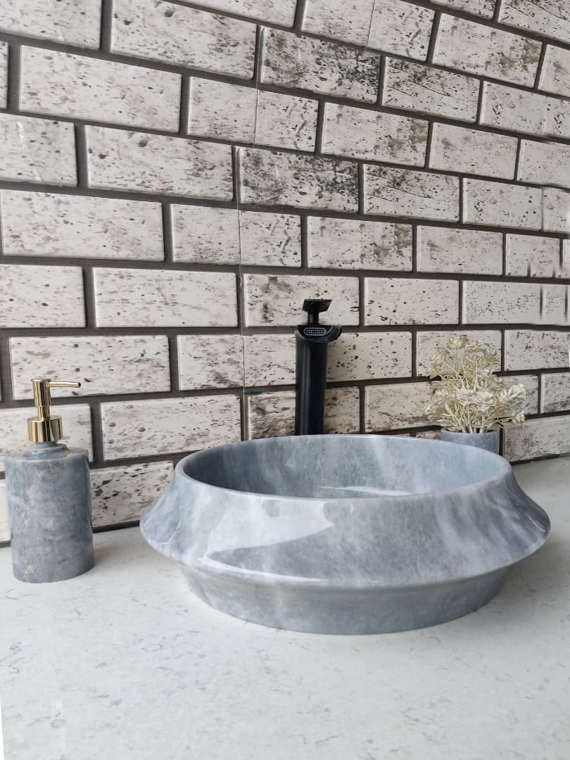 Gri Space Mermer Lavabo 4