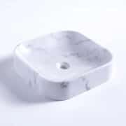 Beyaz Kare Special Mermer Lavabo 4