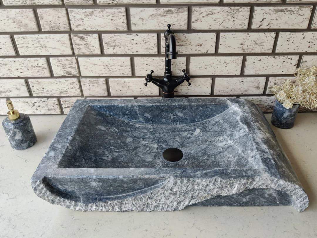 Karaca Siyahı Special Yay Mermer Lavabo 3