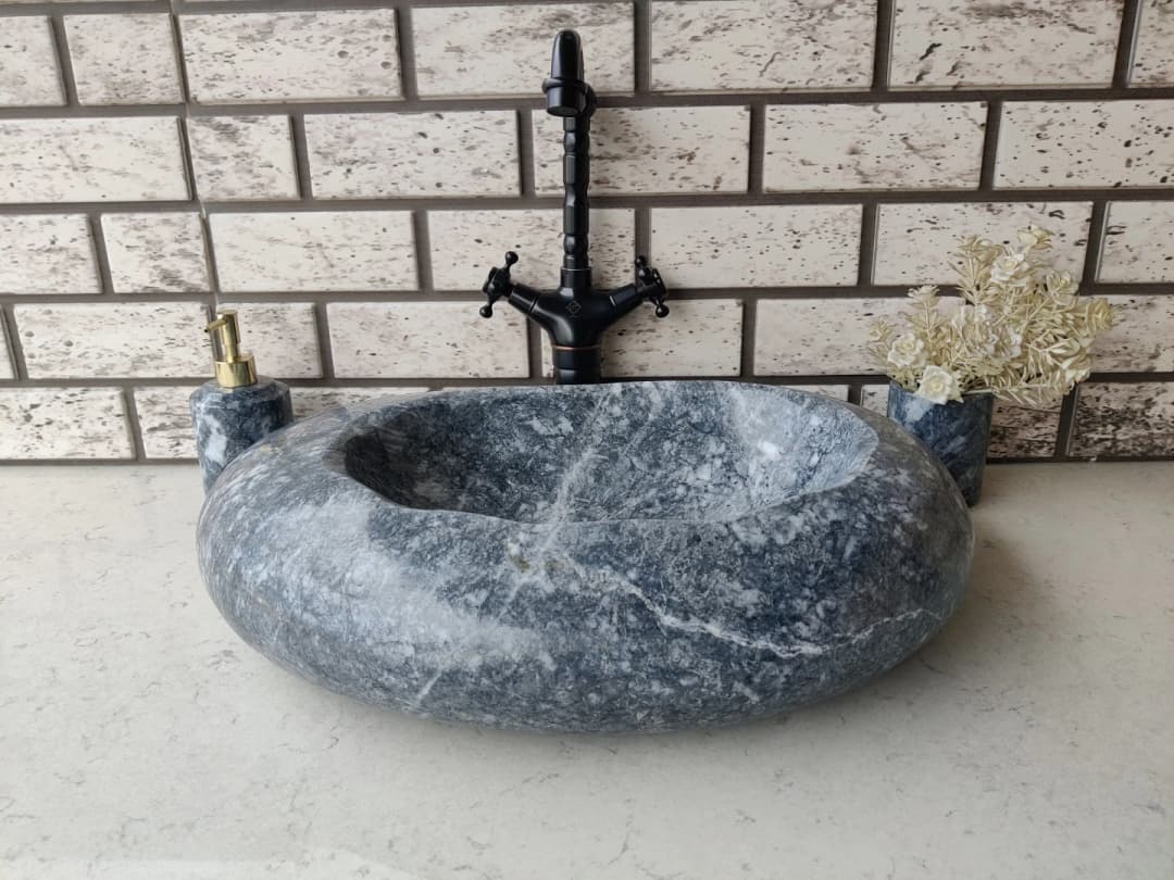 Karaca Siyahı Fat Mermer Lavabo 1