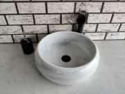 Beyaz Teker Mermer Lavabo 2