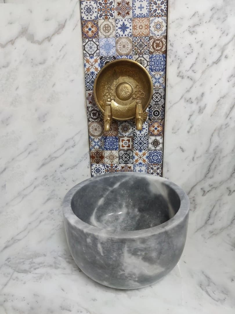 Gri Çanak Mermer Kurna 4