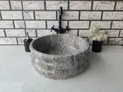 Silver Ducted Mermer Lavabo 2