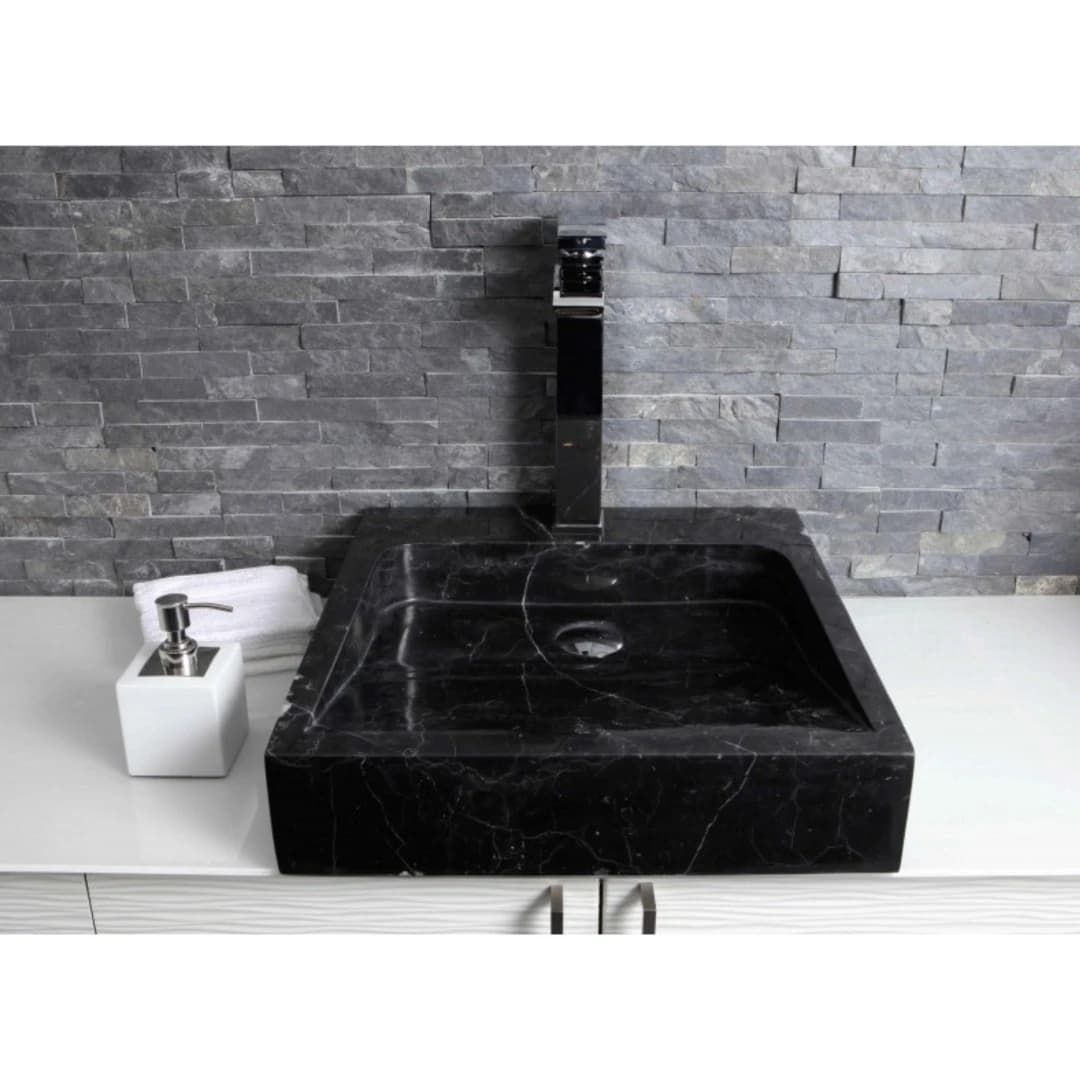 Toros Siyahı Eğimli Mermer Lavabo 1