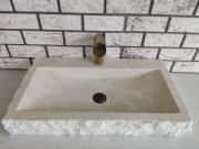 Traverten Yay Patlatma Mermer Lavabo 3