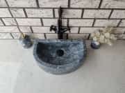 Karaca Siyahı Half D Mermer Lavabo 2