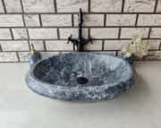 Karaca Siyahı Gear Elips Mermer Lavabo 2