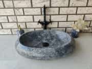 Karaca Siyahı Elips Mermer Lavabo 2