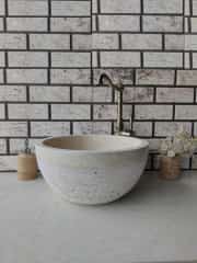 Traverten Deep Taramalı Mermer Lavabo 1